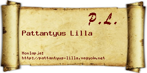 Pattantyus Lilla névjegykártya
